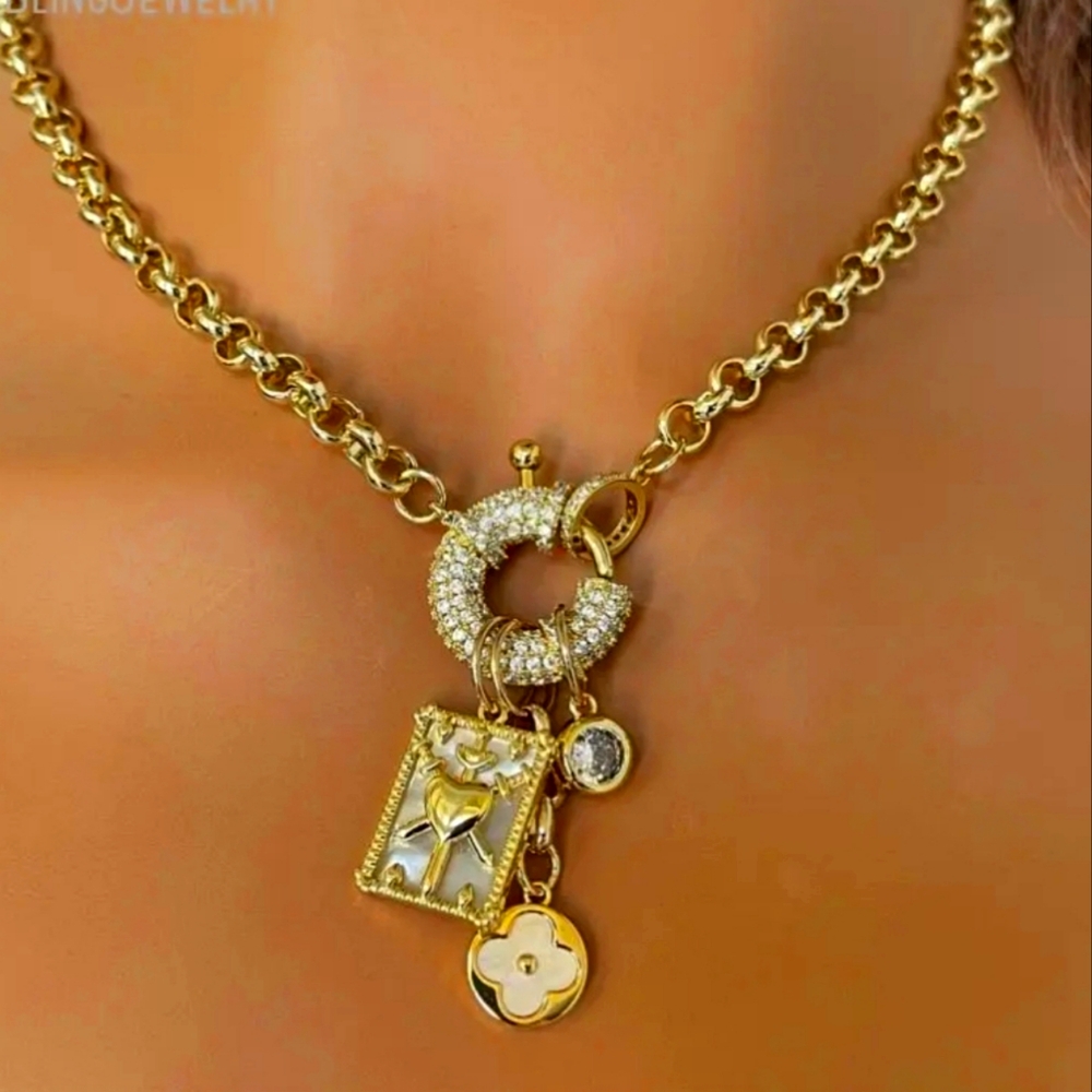Elegant Gold Charm Necklace